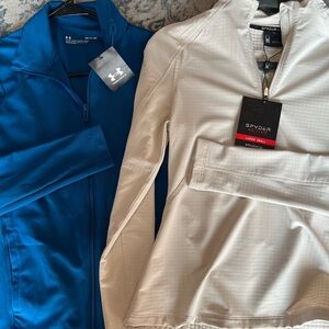 Under Armour Blue Jacket and Spyder White Pullover